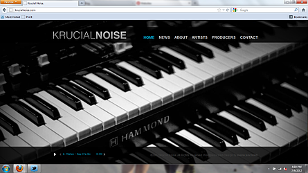 Krucial Noise site preview. 