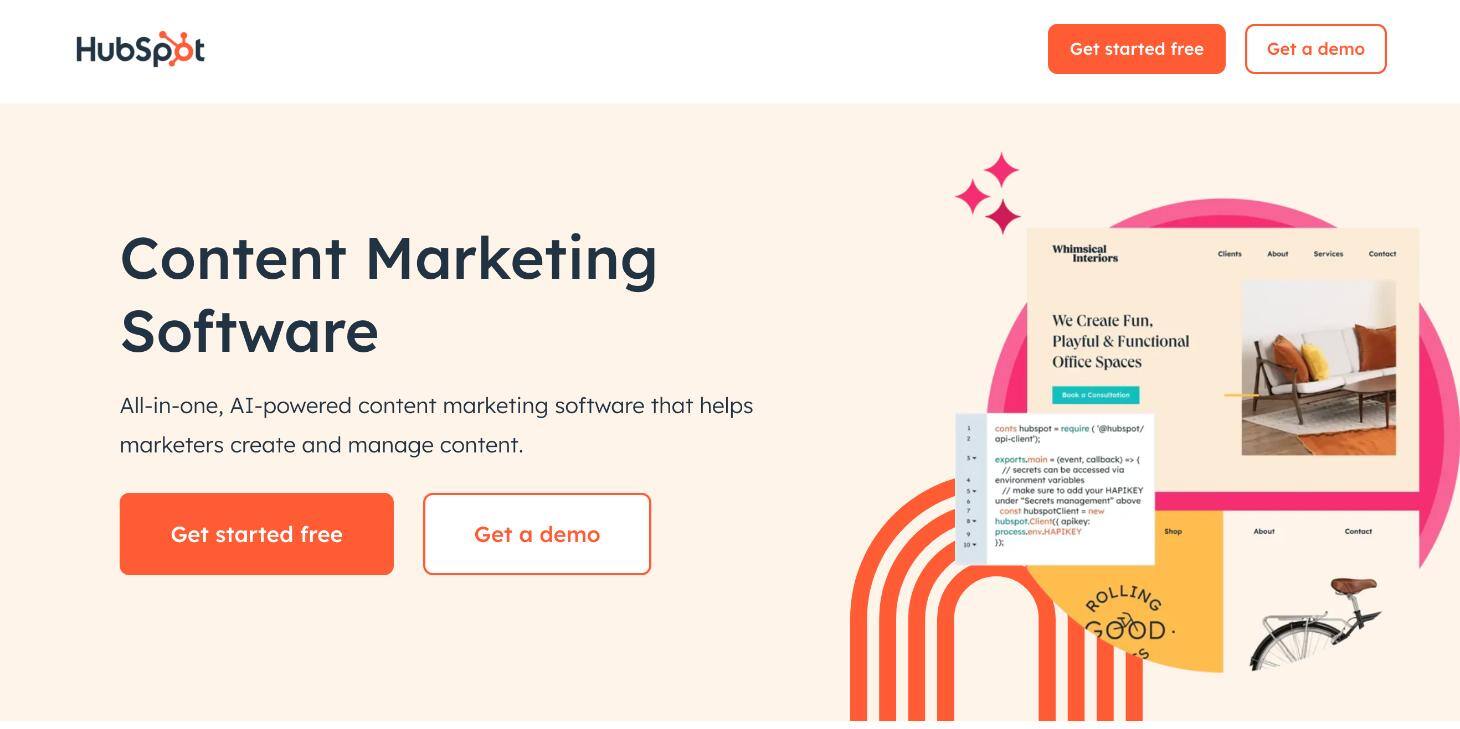 HubSpot Content Hub Homepage