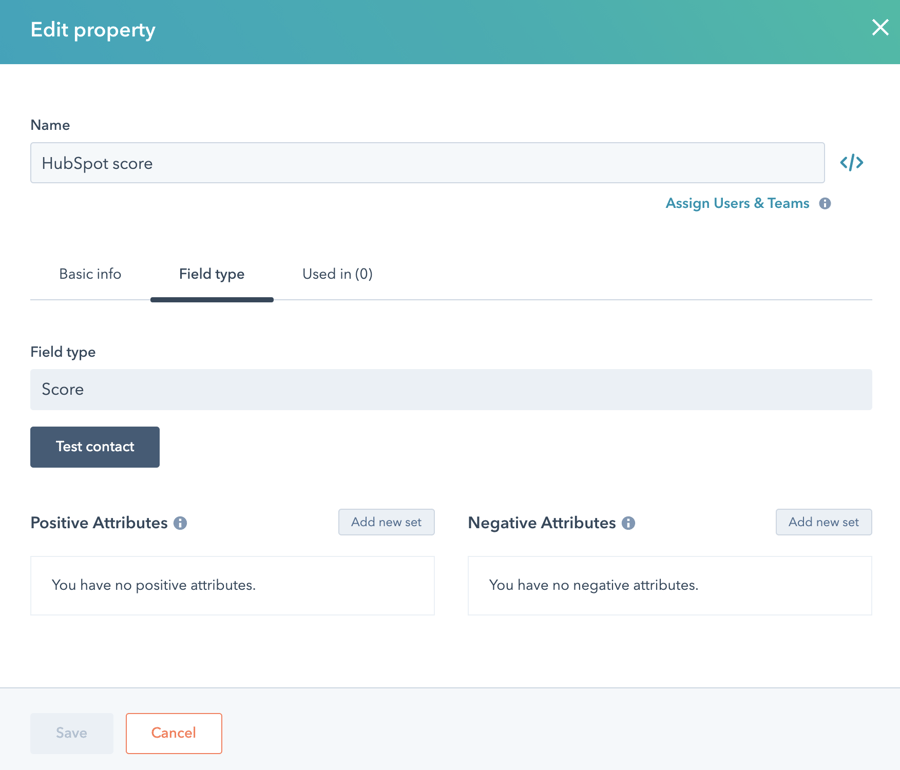hubspot score property