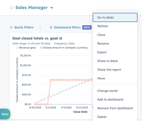 add report to hubspot dashboard