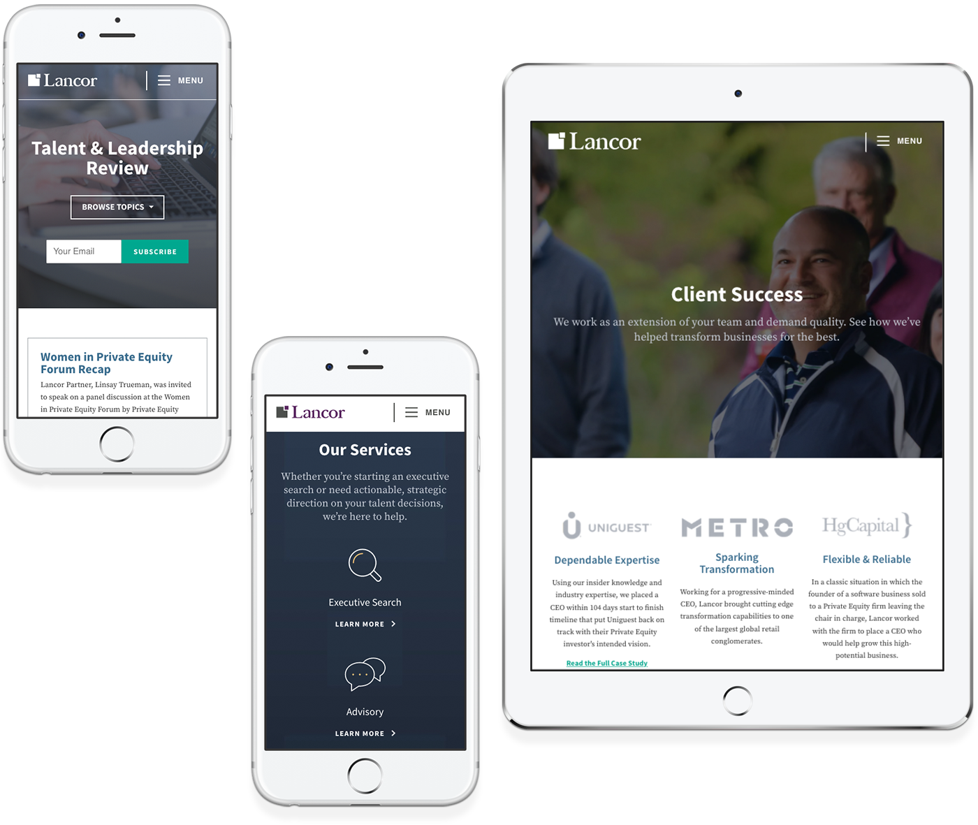 Lancor responsive device group