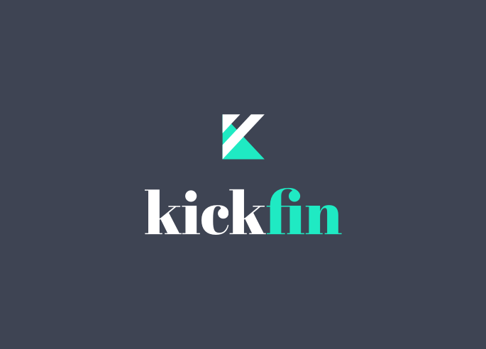 Kickfin logo on dark