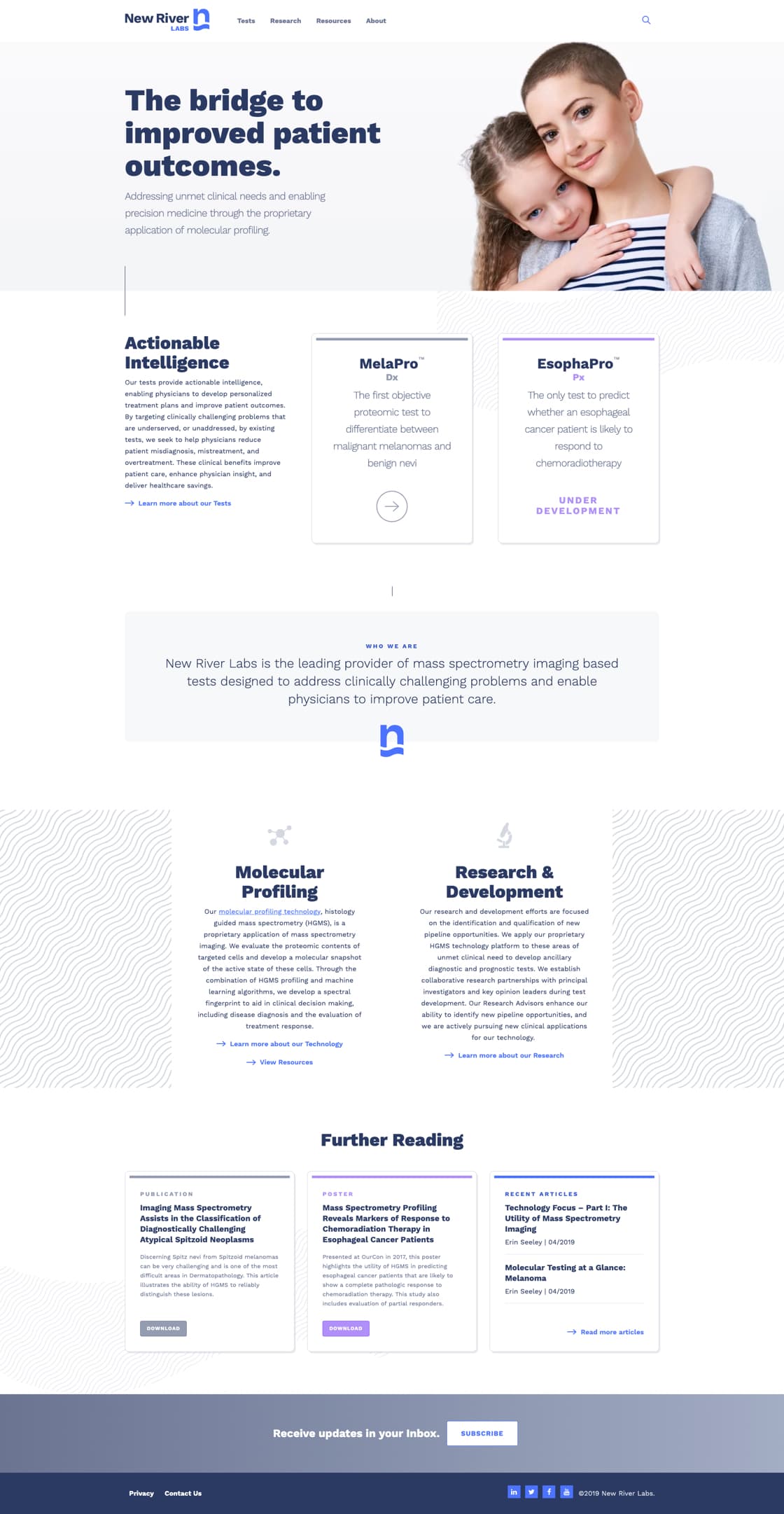 New River Labs home page design
