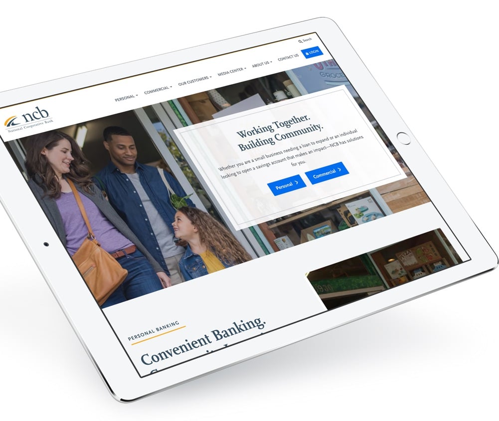 NCB website on a tablet