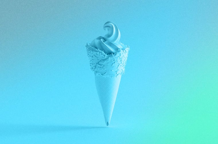 Ice cream cone. 
