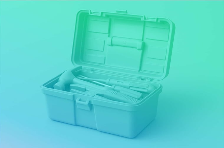 Toolbox open showing a bunch of tools