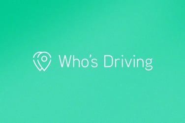 Whos Driving custom logo created by media junction. 