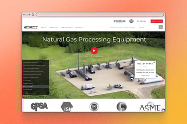 Croft Production Systems site preview of home page.