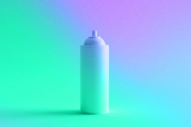 Spray paint can. 