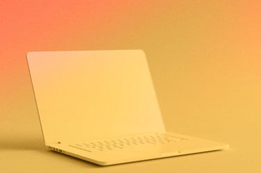 Open lap top computer. 
