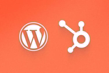 Wordpress and Hubspot logos. 
