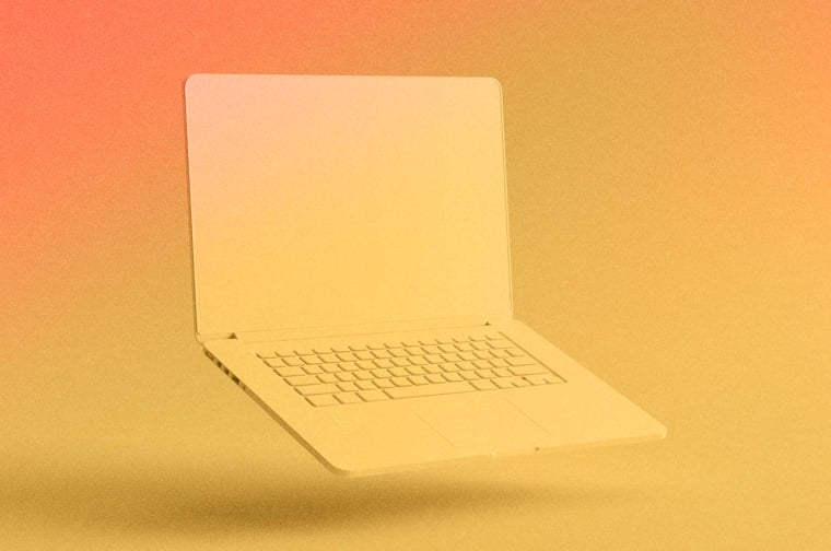 Open lap top computer. 