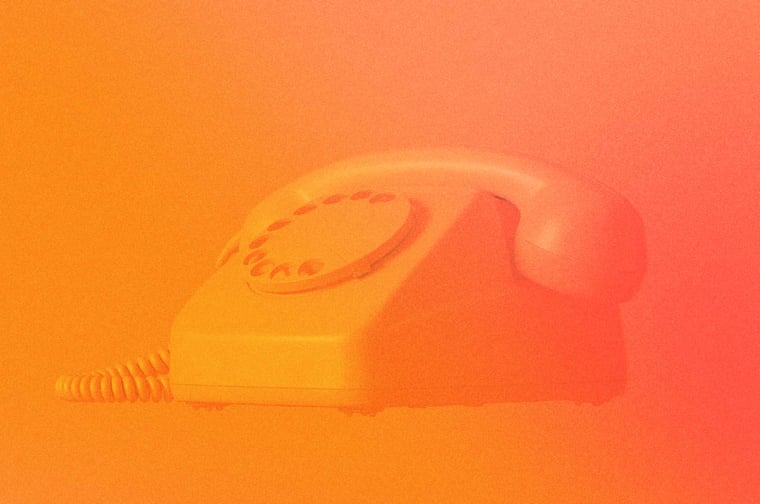 Old dial telephone. 