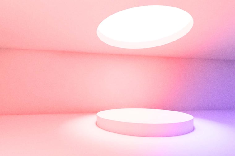 Light coming through ceiling. 