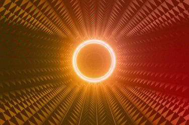 Abstract design with a central focus representing importance of SEO. 
