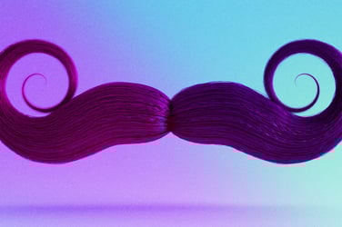 Silly looking mustache.