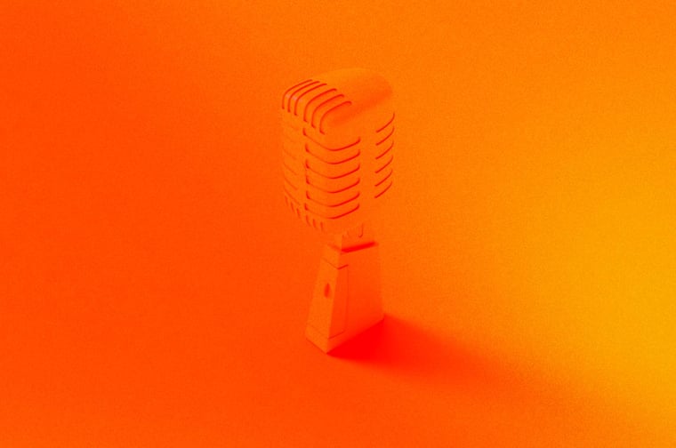 Old school microphone. 