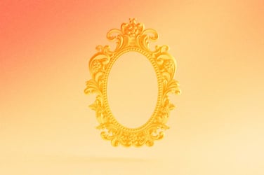 A beautiful golden mirror