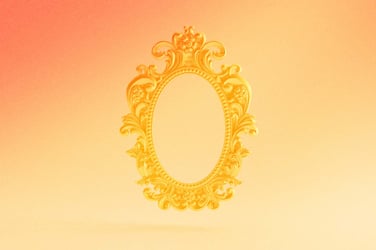 A beautiful golden mirror