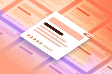 illustration of 5 star testimonials left on a webpage