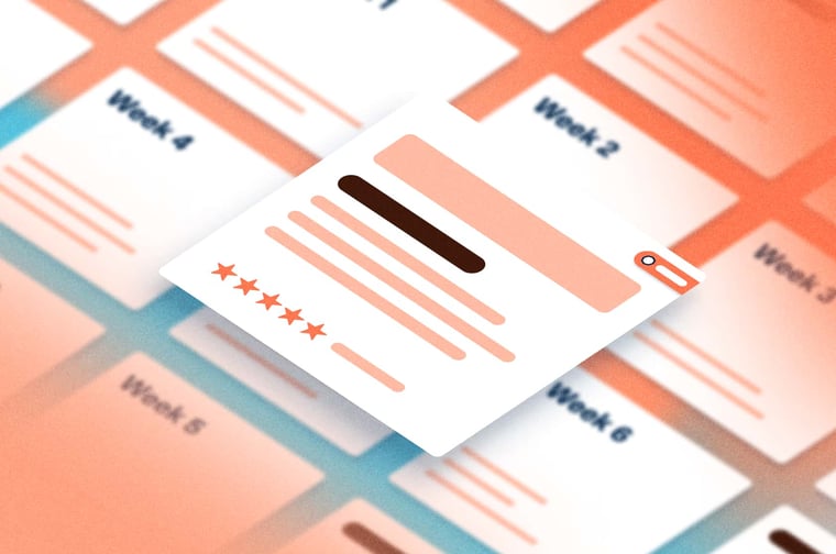 Illustration of a of 5 star reviews being left