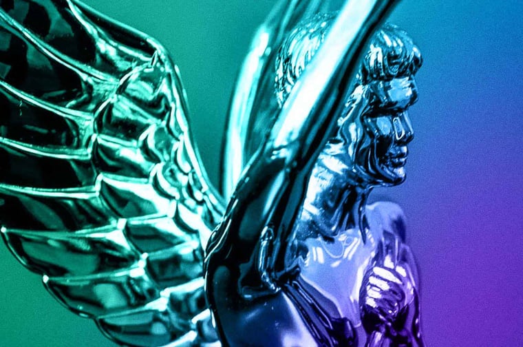 Close up of hermes award