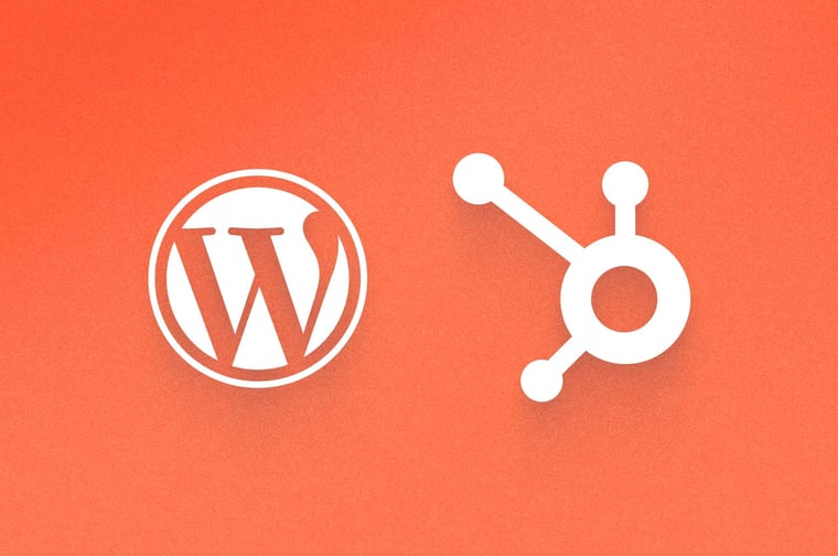Wordpress and Hubspot logos. 