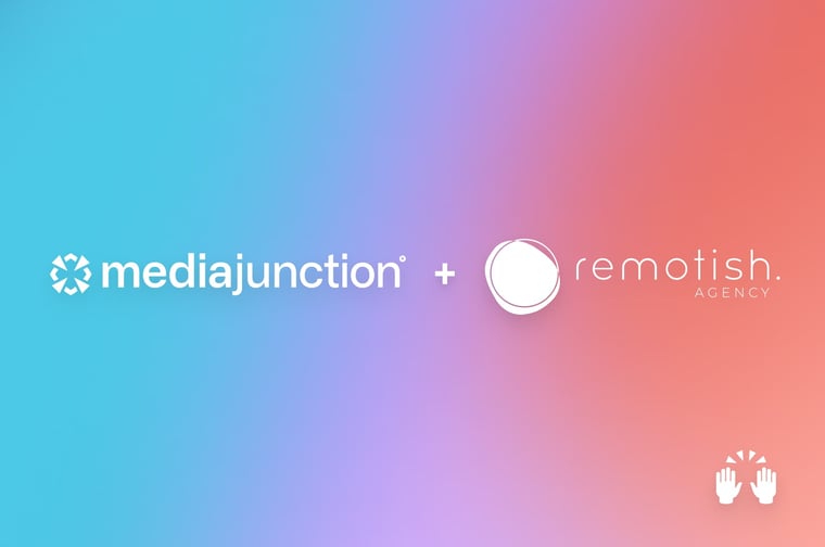 media junction and remotish logos merger graphic