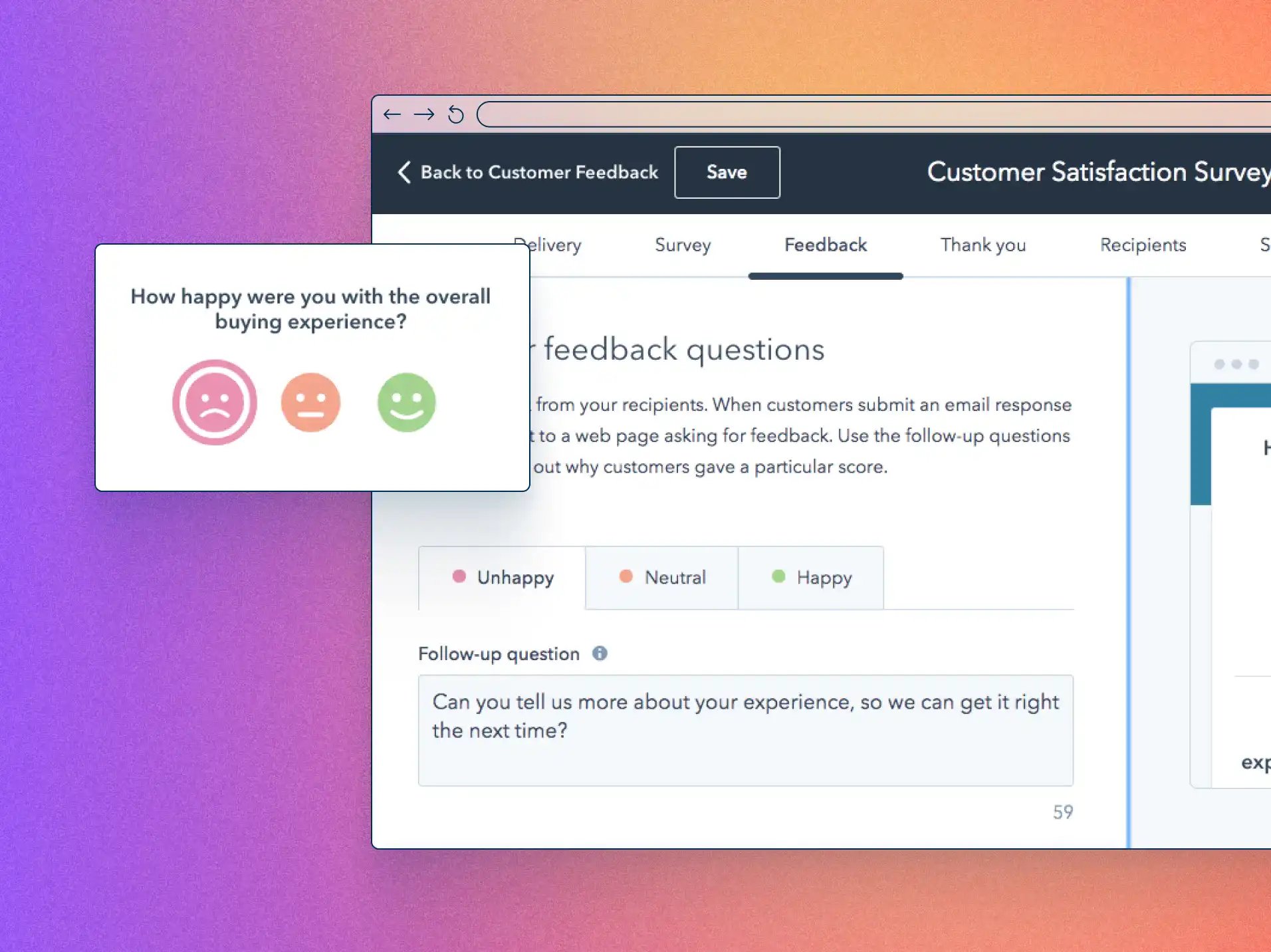 screenshot of HubSpot Service Hub UI