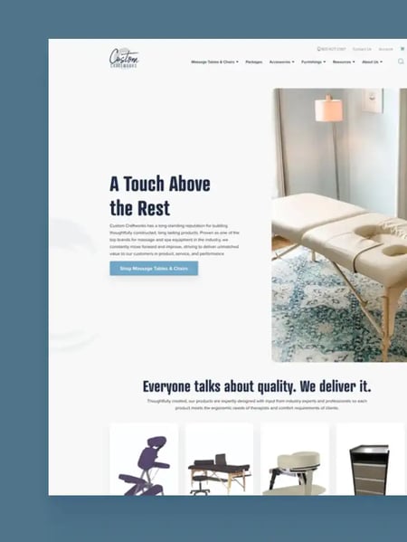 Custom Craftworks Website Screenshot