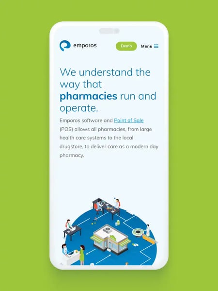 Emporos Systems Corporation Website Screenshot