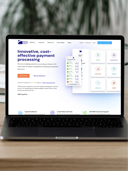 EMS Corporate Website Screenshot