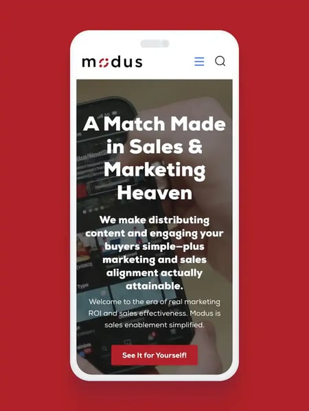 Modus Website Screenshot
