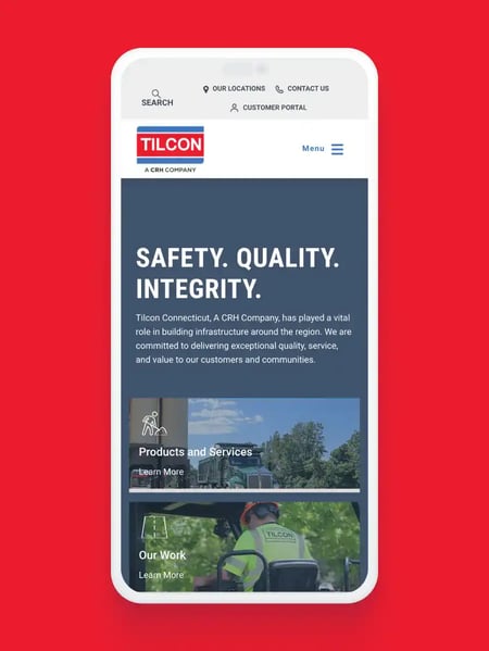 Tilcon Website Screenshot