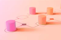 round blocks on a workflow outline representing a sales process