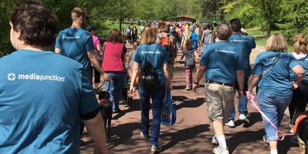 Media Junction team walking trail. 