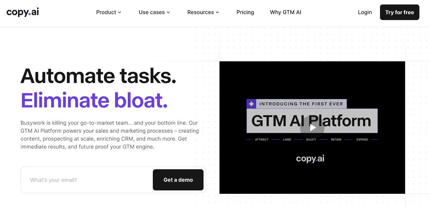 copy ai homepage