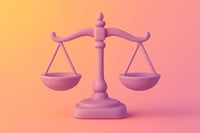 scales on gradient background