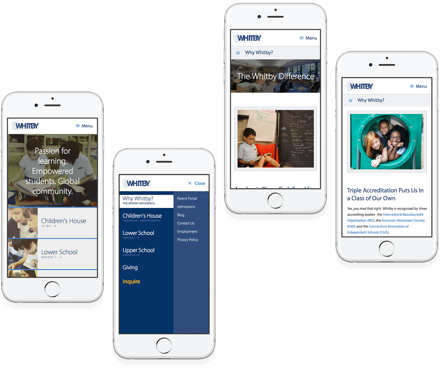 Whitby responsive website design examples