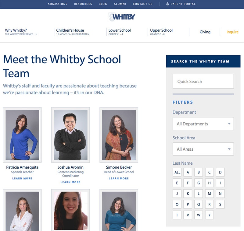 Custom school directory integration