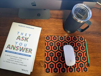 they ask you anwer book on desk