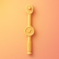 torque wrench on gradient background representing manufacturing