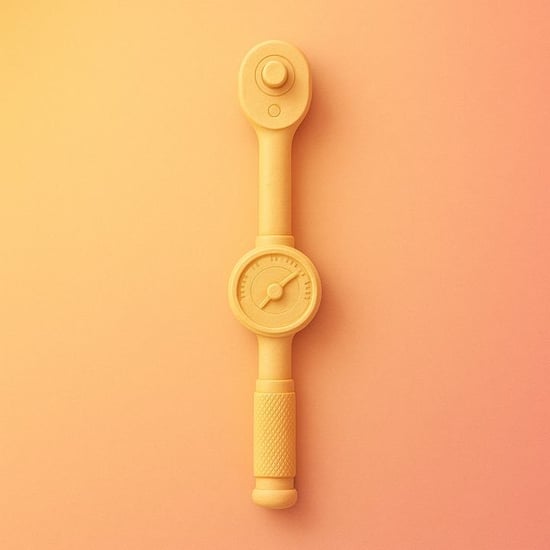 torque wrench on gradient background representing manufacturing